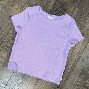 Sample NWT Afends - Faith - Women's Hemp Ribbed Purple T-Shirt - Size Small